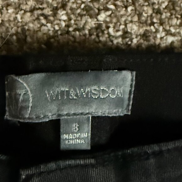 Worn Once! Wit & Wisdom Strait Leg Black Washed/Grey Jeans, Size 8 - Picture 9 of 13